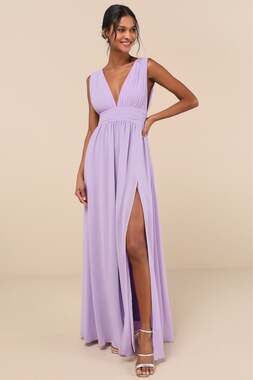 NWT Lulus Heavenly Hues Lavender Maxi Dress Prom Formal Gown Size Large